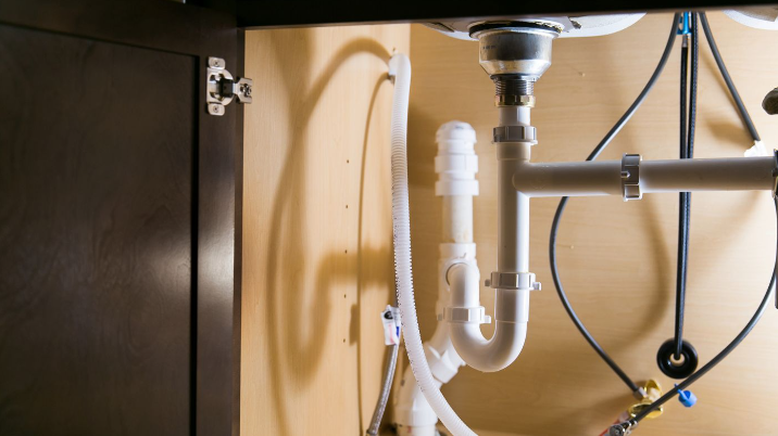 typical layout schematic of mobile home drain waste system